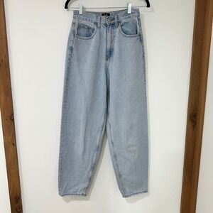Simple Society‎ High Waisted Mom Jeans Womens 1/25 Light Wash Denim | Retro 90s